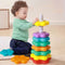Montessori Rotating Rainbow Tower Baby stacking Puzzle Toys Children