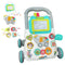 Music Baby Walker with Drawing Board Standing Toddler Trolley Walking Practice AntiRollover