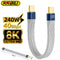 240W 40GB Short USB C to USB C Cable Fast Charging Type C