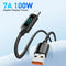 100W Fast Charging USB C Charger Data Cable