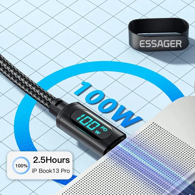 Essager Type C to Type C Cable 100W PD Fast Charging cable