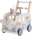 Wooden Baby Walker Baby Push Along Activity Walkers with Wheels Multifunctional