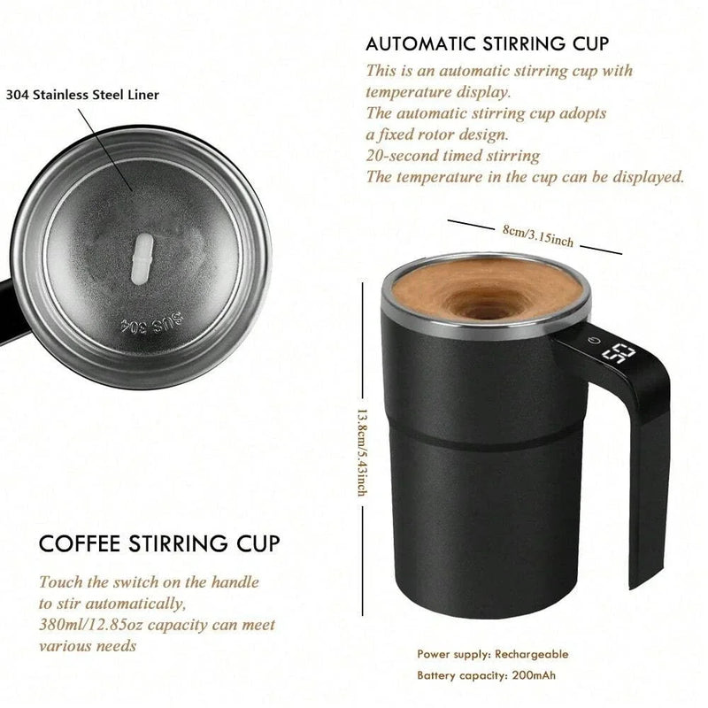 Rechargeable Automatic Magnetic Cup Electric Coffee Milk Self Mixing Mug