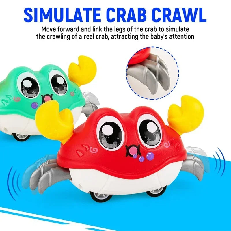 Double Force Walking Crawling Crab Tummy Time Baby Sensory Toys