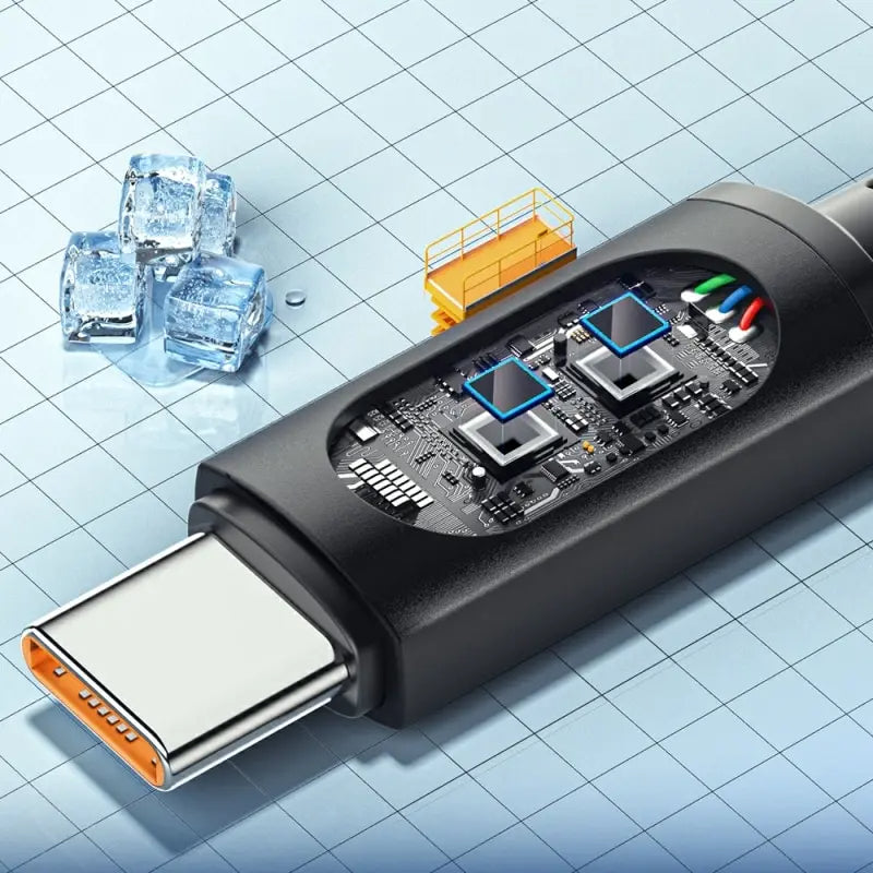 100W Fast Charging USB C Charger Data Cable