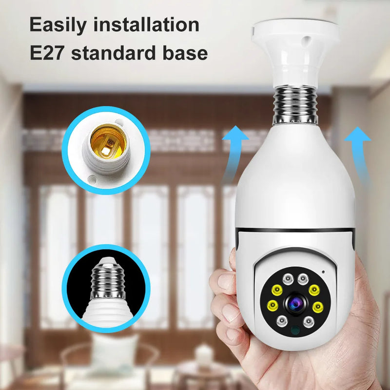 Saikiot Bulb Camera WIFI 2MP 4MP V380Pro Bulb Light Camera 360 E27