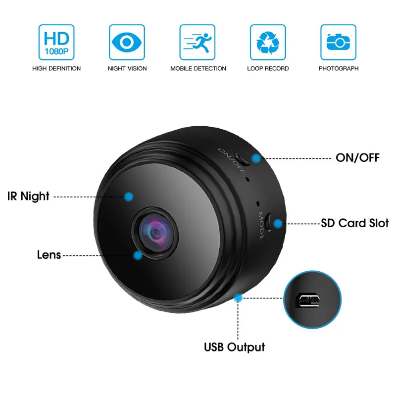 Mini Wireless Network Camera A9 HD 1080p WiFi Camera Wireless