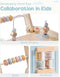 Wooden Baby Walker Baby Push Along Activity Walkers with Wheels Multifunctional