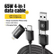 2 In 2 USB Fast Charging Cable for Mobile Phone USB Type C Tablet Charging Cable