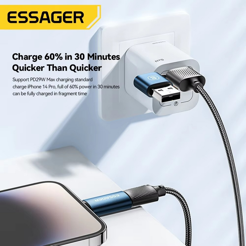 2 In 2 USB Fast Charging Cable for Mobile Phone USB Type C Tablet Charging Cable